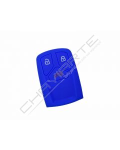 Capa silicone Audi, três botões Smart Key proximidade, azul