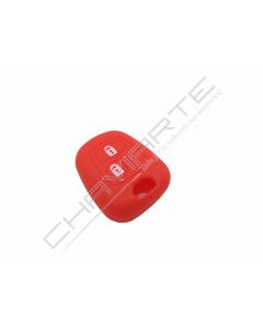 Capa silicone Peugeot, dois botões, vermelho