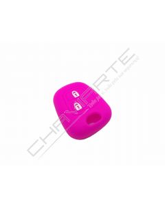 Capa silicone Peugeot, dois botões, rosa