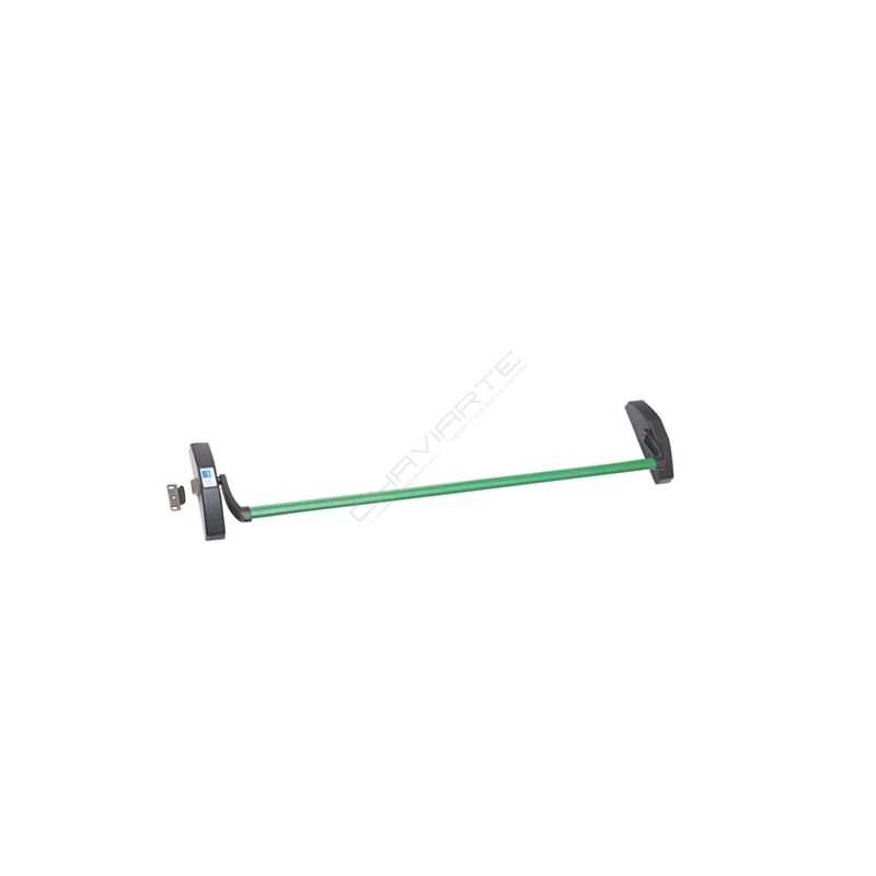 Barra antipânico Tesa 1910 de sobrepor, com 1 ponto de fecho/trinco lateral, em verde, com microswitch