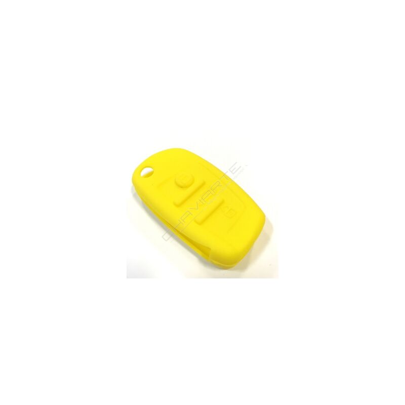 Capa silicone Audi, três botões, amarela