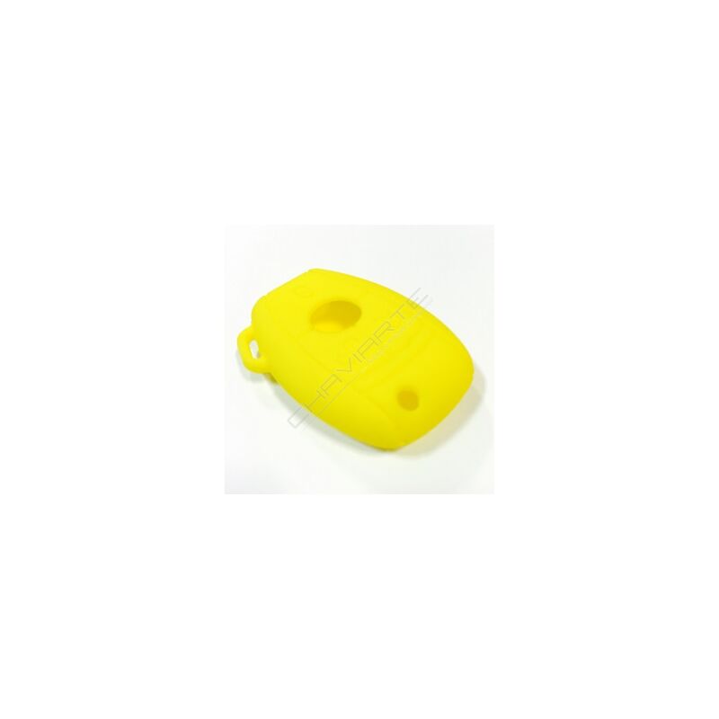 Capa silicone Mercedes, três botões, amarela