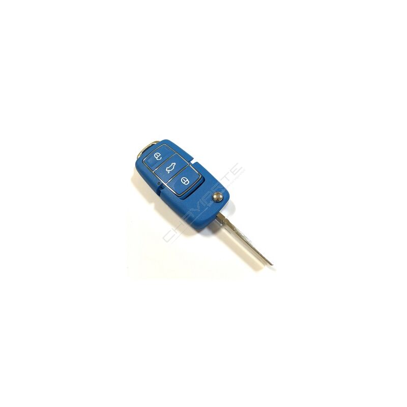 Caixa Azul Para Comando Volkswagen Flip 3 Botões