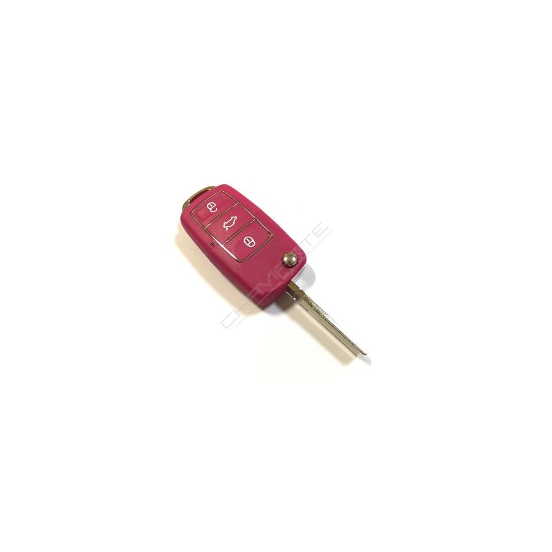 Caixa Rosa Para Comando Volkswagen Flip 3 Botões