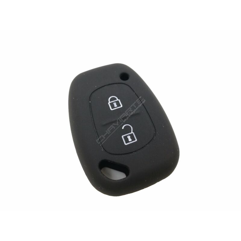 Capa silicone Renault, dois botões, negra