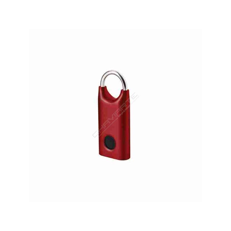 Aloquete Lexon com abertura por impressão digital, dark red (vermelho)