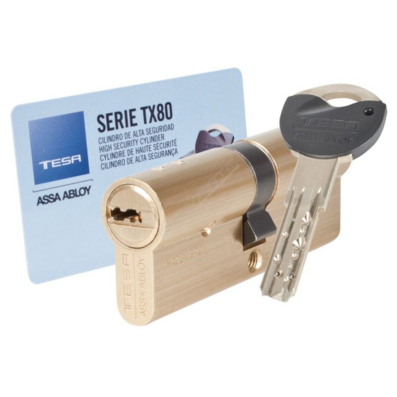 Cilindro Tesa TX80 35x55mm latonado