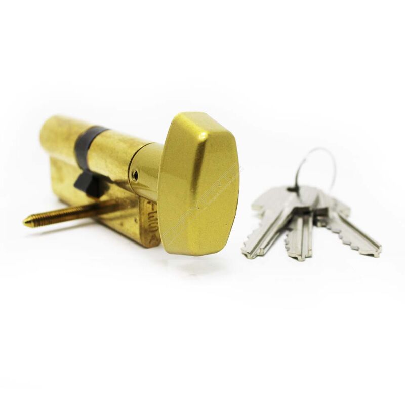 Cilindro Tesa TE5 30x40mm latonado com botão