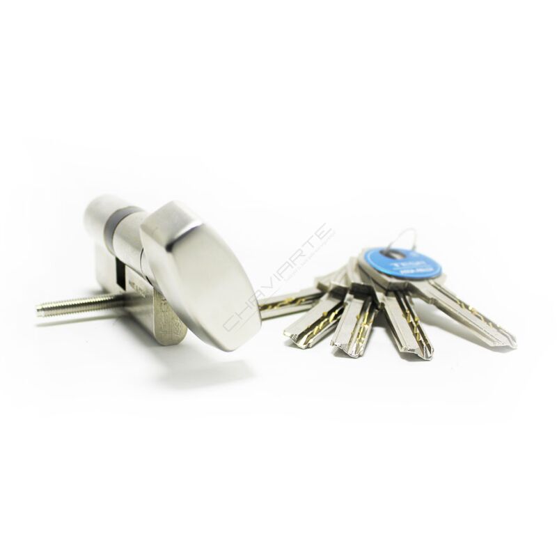 Cilindro Tesa T60 de botão 30x30mm niquelado