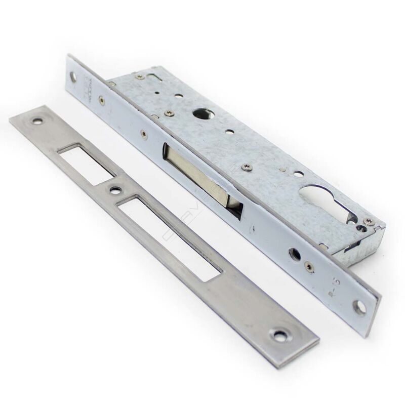 Fechadura de embutir alumínio Tesa 4211 sem trinco, entrada 20mm, niquelado