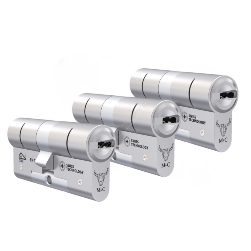PACK 3 X CILINDROS M&C MINOS MODULOCK 32mm X 32mm NIQ