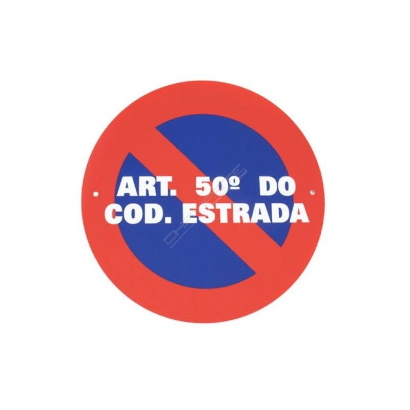 Placa esmalte ARTº 50  - Proibido estacionar