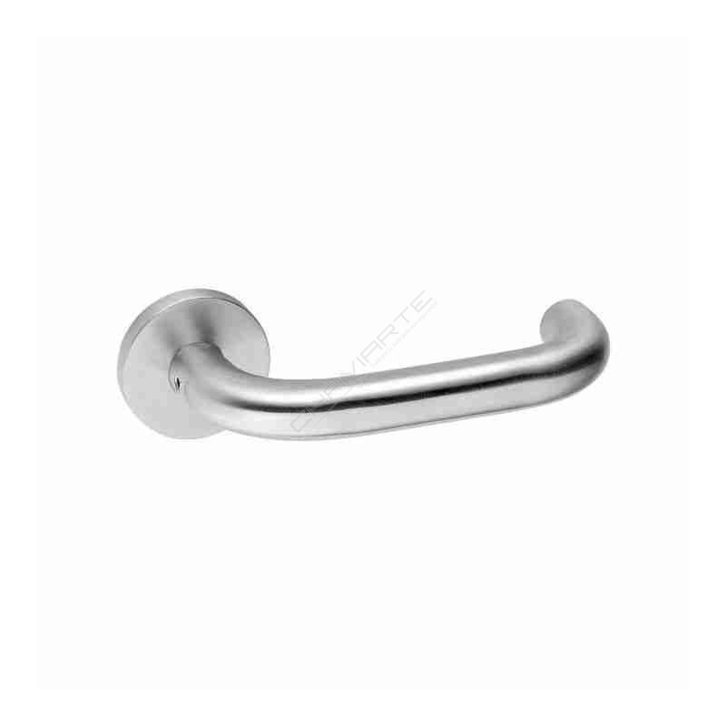 Puxador de muleta JNF, com roseta, inox satinado IN.00.028.B.R04M