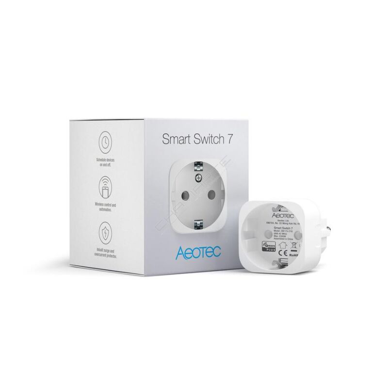 Tomada inteligente Z-Wave Aeotec Smart Switch 7 com monitorização de energia