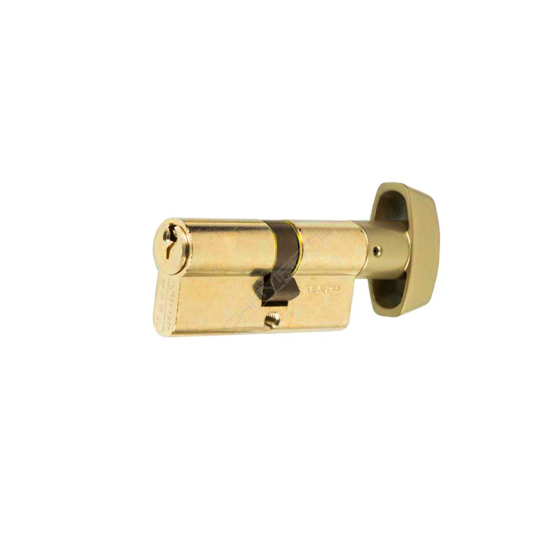 Cilindro Tesa TE5 30x10mm latonado com botão