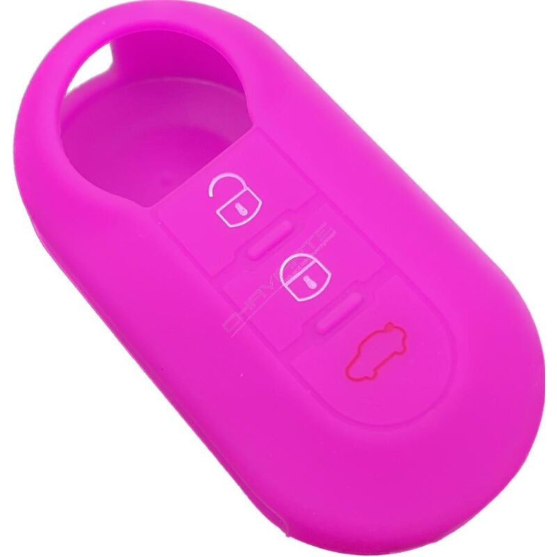Capa silicone Fiat, flip três botões, rosa