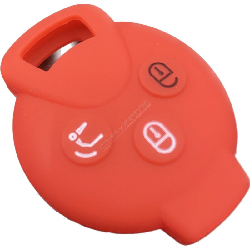 Capa Silicone Smart Três Botões Vermelha
