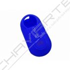 Capa silicone Fiat, flip três botões, azul