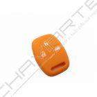 Capa silicone Honda, três botões, laranja