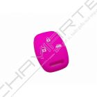 Capa silicone Honda, três botões, rosa