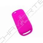 Capa silicone Mercedes, dois botões, rosa