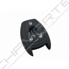 Capa silicone Mercedes, três botões, negra