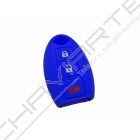 Capa silicone Nissan, três botões, azul