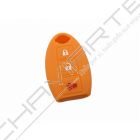 Capa silicone Nissan, três botões, laranja