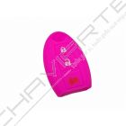 Capa silicone Nissan, três botões, rosa
