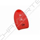 Capa silicone Nissan, três botões, vermelho