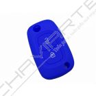 Capa silicone Renault, dois botões, azul