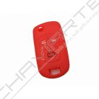 Capa silicone Opel, flip três botões,vermelho