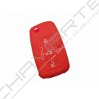 Capa silicone Volkswagen, três botões, vermelho