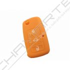 Capa silicone Volkswagen, três botões, laranja