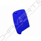 Capa silicone Volkswagen, três botões, azul