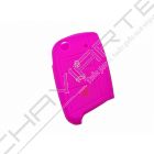 Capa silicone Volkswagen, três botões, rosa