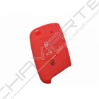 Capa silicone Volkswagen, três botões, vermelho