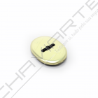 Espelho oval Mottura, para chave de duplo palhetão, dourado