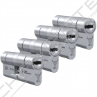 Cilindro M&C Move 32x32mm niquelado, Pack 4 cilindros mestrados