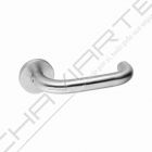 Puxador de muleta JNF, com roseta, inox satinado IN.00.028.B.R04M