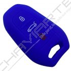 Capa Silicone Peug Três Botões Smartkey Azul