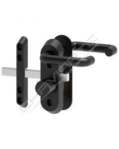 Puxador + ferrolho Arregui Duplex 72 mm com cilindro