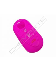 Capa silicone Alfa Romeo, três botões, rosa