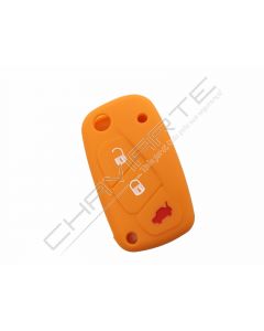 Capa silicone Fiat, flip três botões, laranja