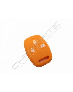 Capa silicone Honda, três botões, laranja