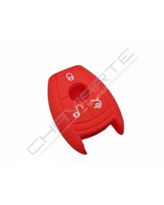 Capa silicone Mercedes, três botões, vermelho