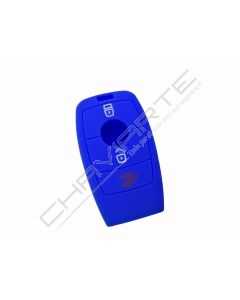 Capa silicone Mercedes, três botões, Smartkey proximidade, azul