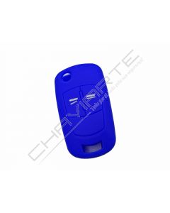 Capa silicone Opel, flip dois botões, azul