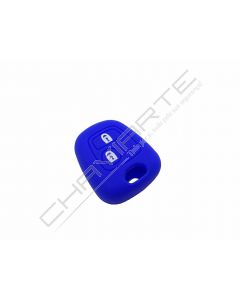 Capa silicone Peugeot, dois botões, azul