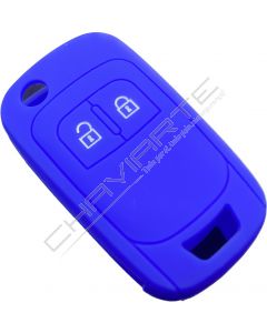 Capa silicone Opel, flip dois botões, azul